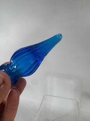 Vintage MCM Empoli-Style Cobalt Glass Stopper — Decanter/Genie Bottle Replacement (4")