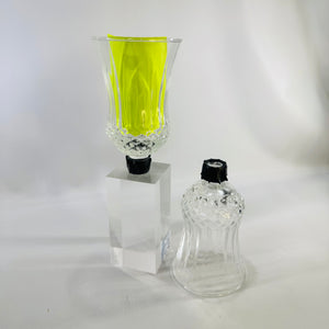 HomCo Peg Votive Candle Holder Cups Set of 2 Clear Glass Inserts