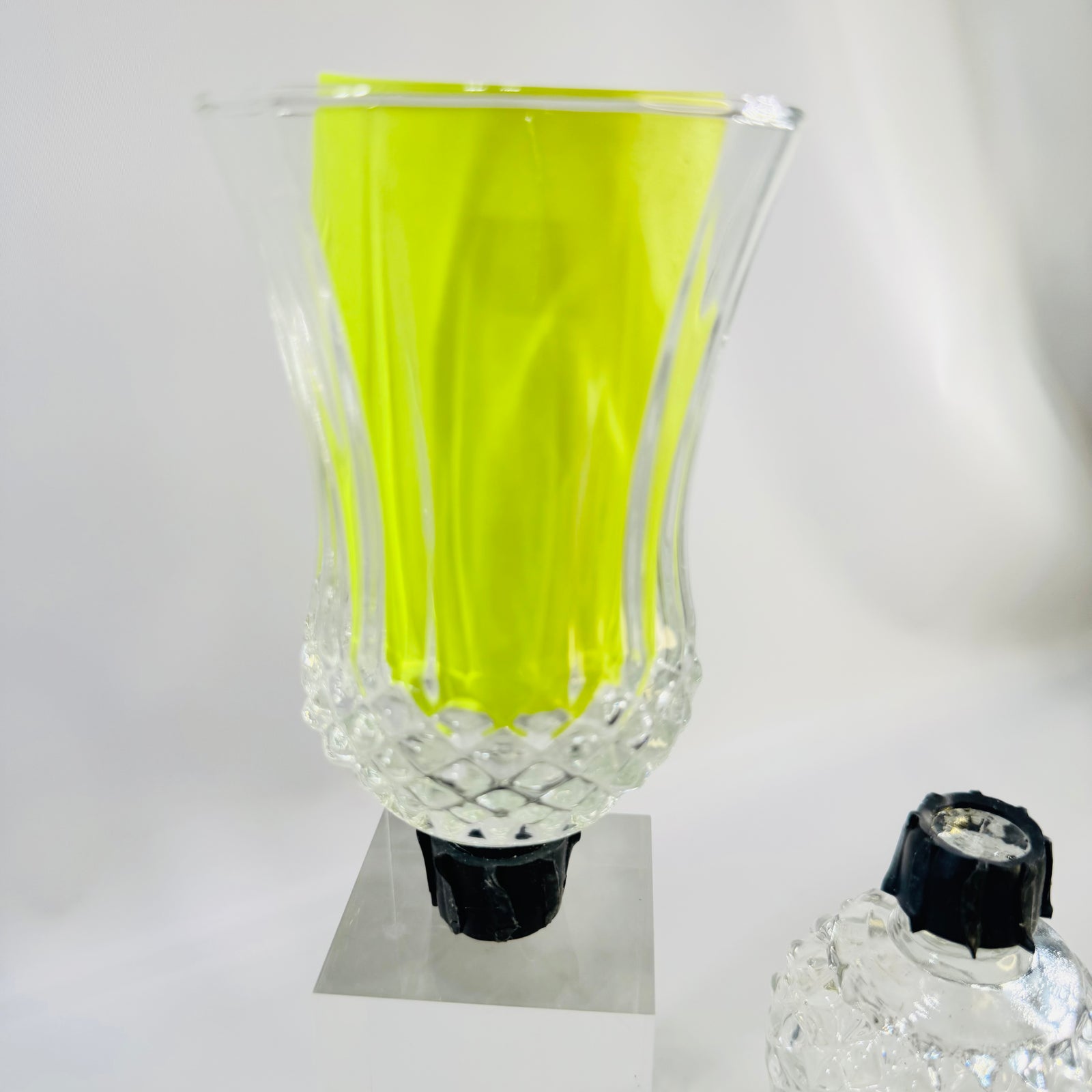 HomCo Peg Votive Candle Holder Cups Set of 2 Clear Glass Inserts