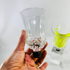 HomCo Peg Votive Candle Holder Cups Set of 2 Clear Glass Inserts