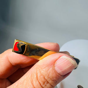 Vintage GM Tie Clip Bundle (2pc) — 25 Years Suggestion Plan + Saginaw Steering Gear Plant Tie Bar