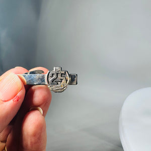 Vintage GM Tie Clip Bundle (2pc) — 25 Years Suggestion Plan + Saginaw Steering Gear Plant Tie Bar