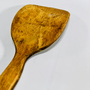Wooden Butter Paddle 9 Inch Primitive Farmhouse Kitchen Tool Aged Patina