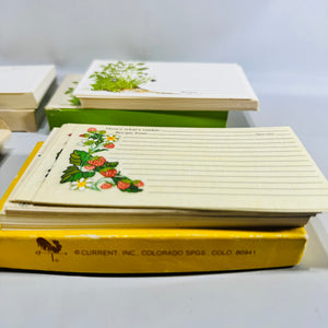 Current Inc Recipe Cards Lot 1978 1979 Four Partial Boxes Here's What's Cookin' Herb Garden Kitchen Ephemera