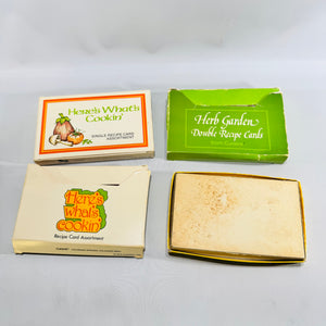 Current Inc Recipe Cards Lot 1978 1979 Four Partial Boxes Here's What's Cookin' Herb Garden Kitchen Ephemera