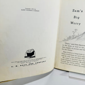 Sam's Big Worry Eunice Young Smith 1953 Cadmus Books Hardcover Ionia Michigan School Copy