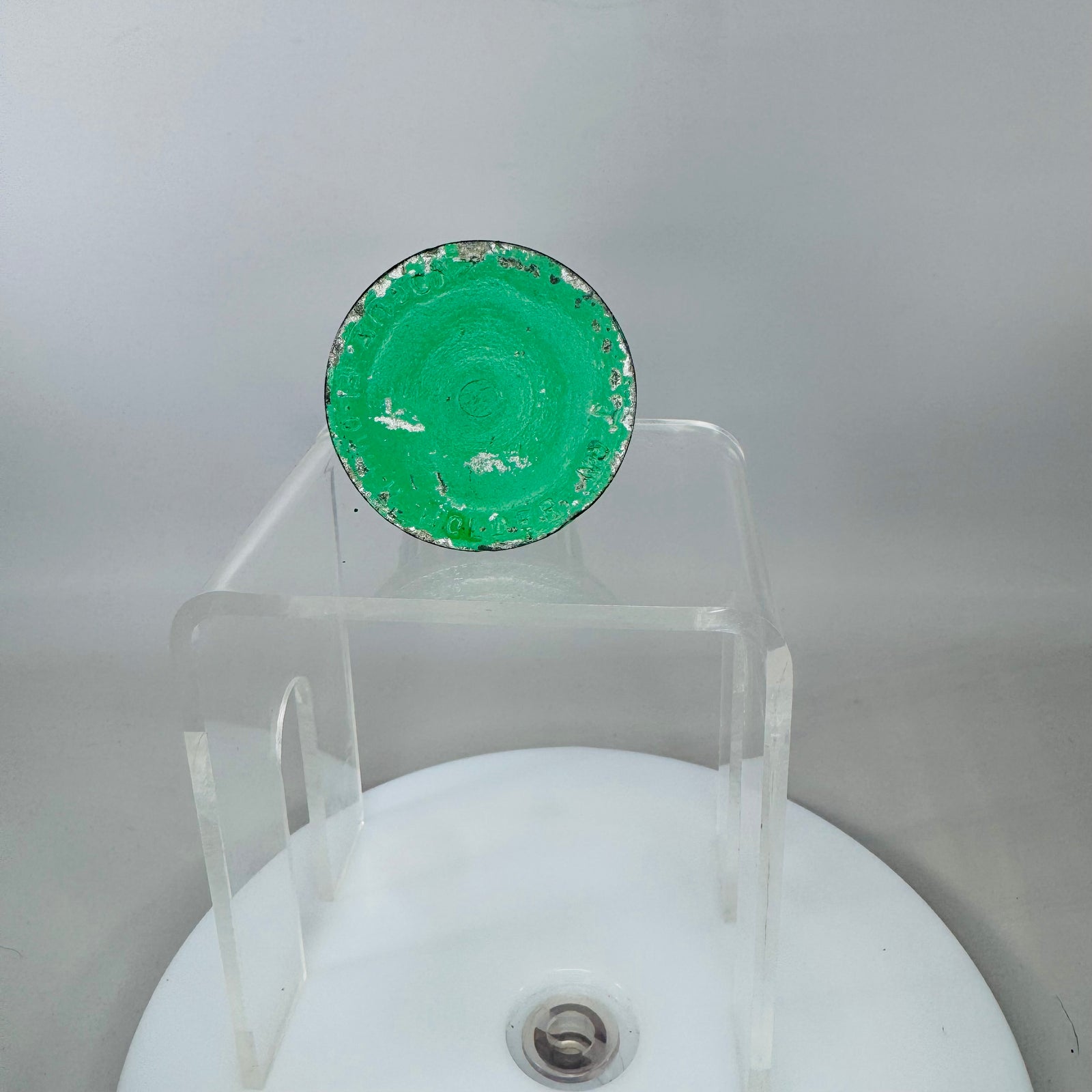 Vintage Pin Flower Frog (Kenzan) No. 1 – Green Metal Stem Holder