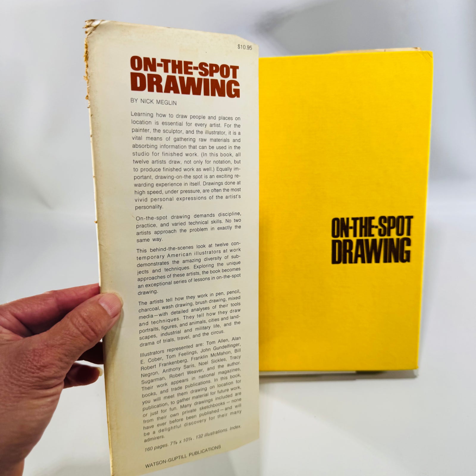On-the-Spot Drawing by Nick Meglin 1969 Hardcover | Twelve Famous Illustrators | Watson-Guptill Art Book