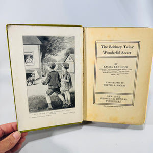 The Bobbsey Twins' Wonderful Secret 1931 Laura Lee Hope Grosset & Dunlap Hardcover Walter S. Rogers Illustrated