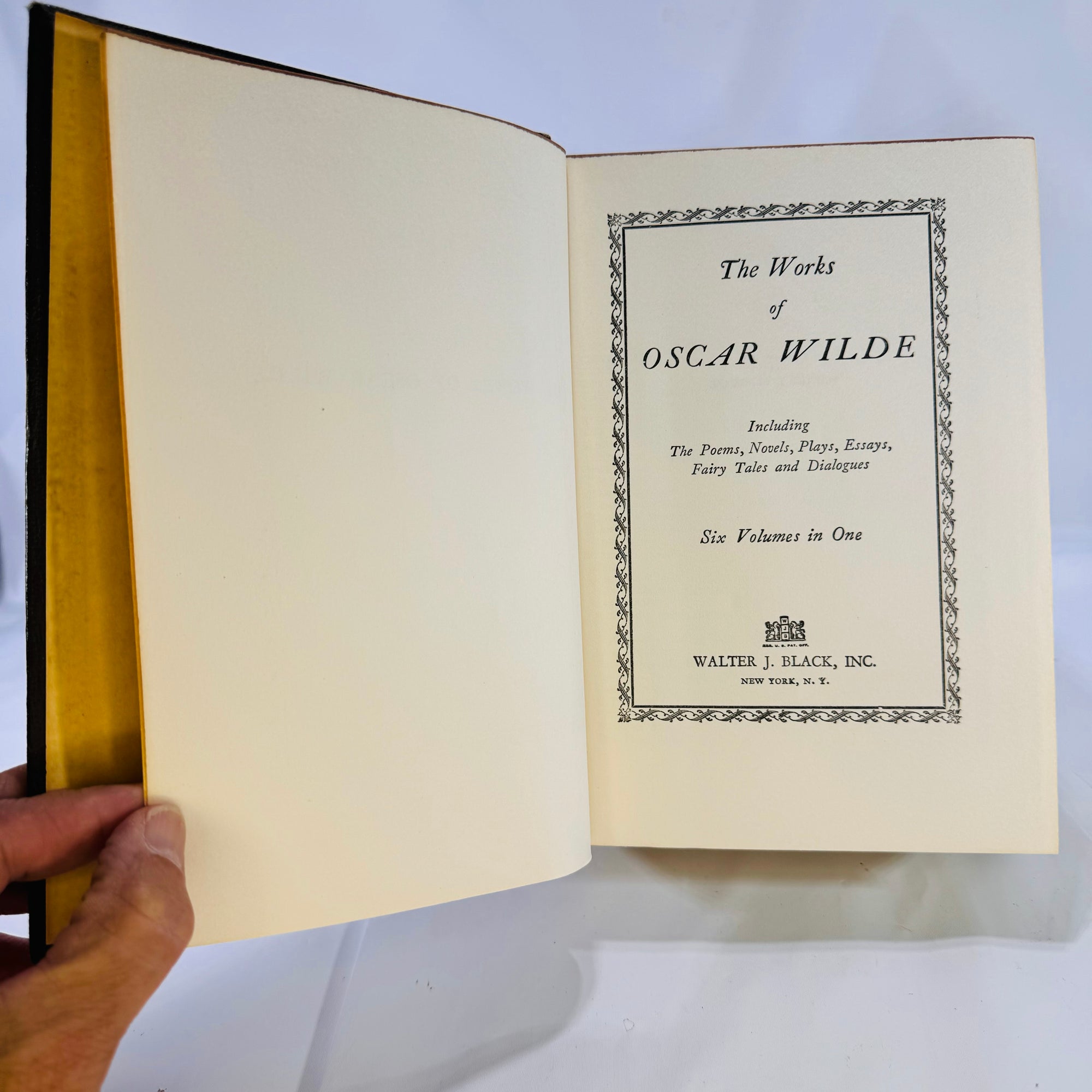 The Works of Oscar Wilde including The Poems, Novels Plays Essays, ect. Six Volumes in One 1927 Walter J. Black Inc.