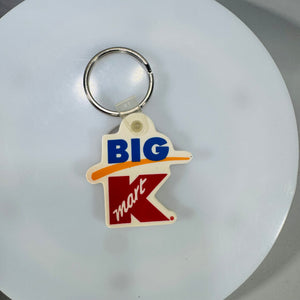 Vintage Big Kmart Logo Keychain (2” x 2”) – Late 1990s/Early 2000s Retail Nostalgia Key Ring