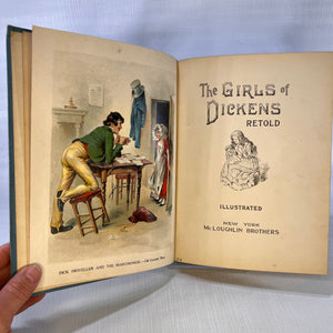 The Girls of Dickens Retold illustrated Circa 1910 McLough Brothers Antique Children Book