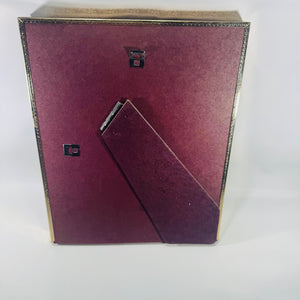 Vintage 1970s Gold-Tone Metal Shadow Box Picture Frame (11x9) – Oval Mat, Tabletop or Wall