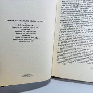 Navigation and Nautical Astronomy Benjamin Dutton 1943 Eighth Edition US Naval Institute Hardcover
