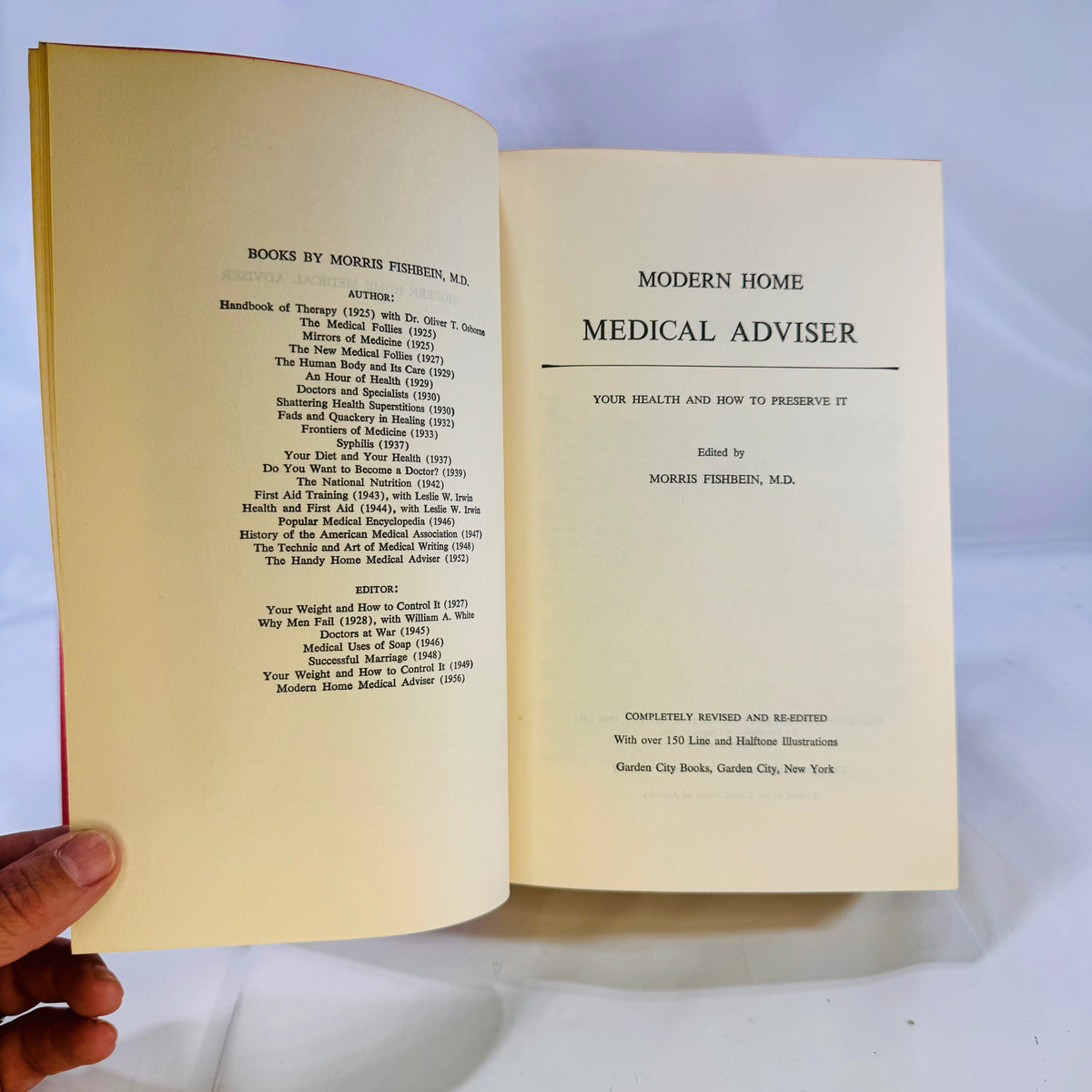 Modern Medical Adviser edited by Morris Fishbein, MD 1961 Garden City Publishers