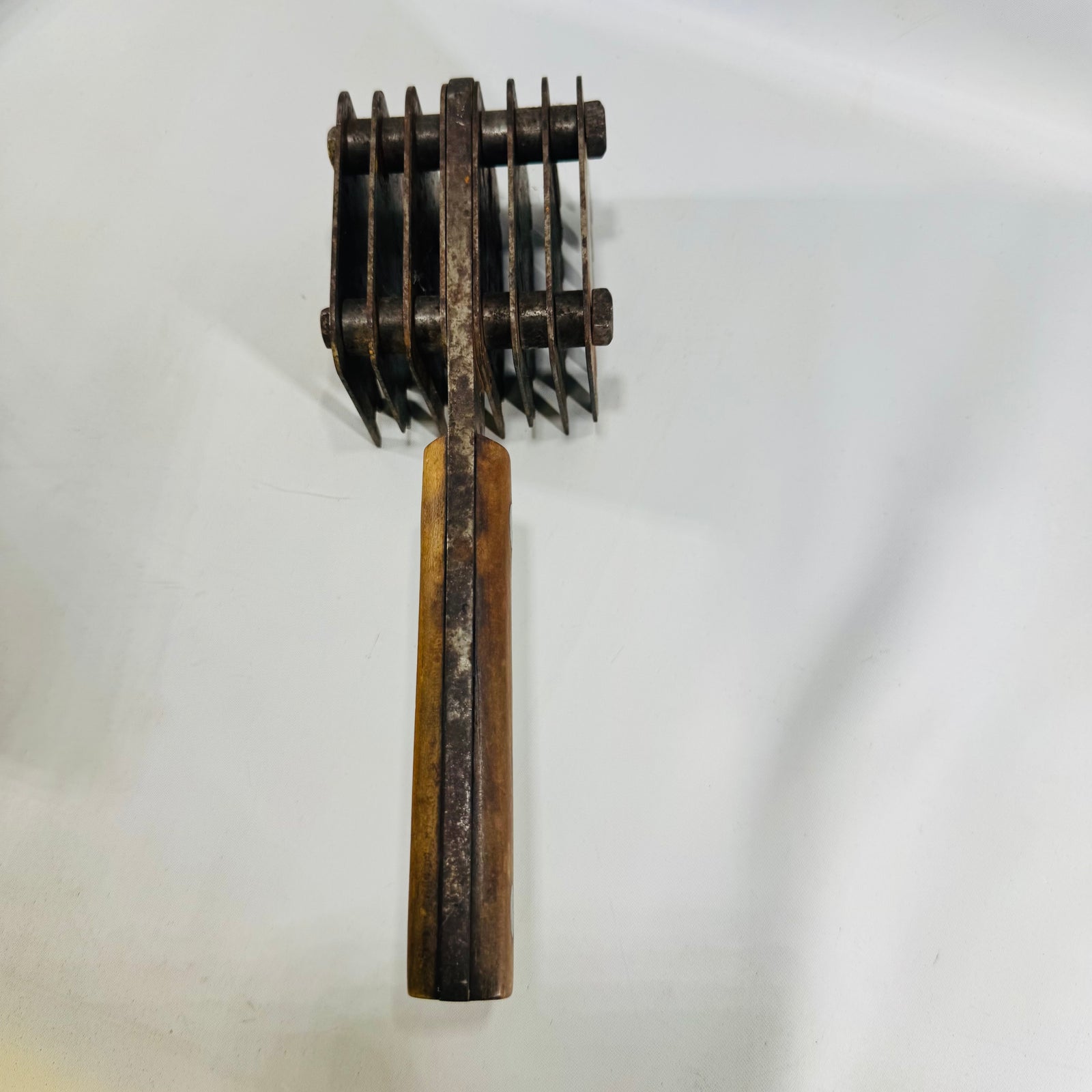 Foster Bros Meat Tenderizer Made in USA Multi Blade Butcher Tool Wood Handle Mid Century