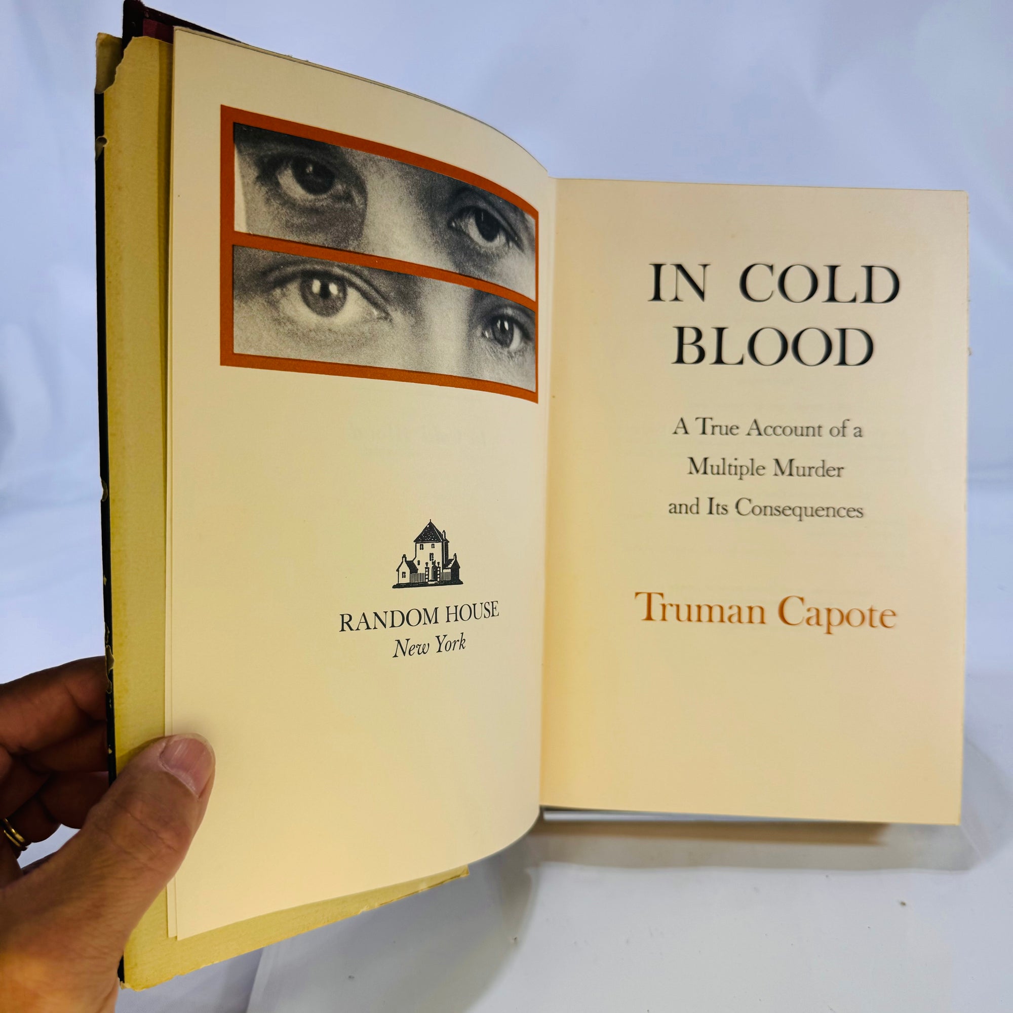 In Cold Blood by Truman Capote 1965, Random House, Hardcover with Dust Jacket