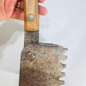 Foster Bros Meat Tenderizer Made in USA Multi Blade Butcher Tool Wood Handle Mid Century