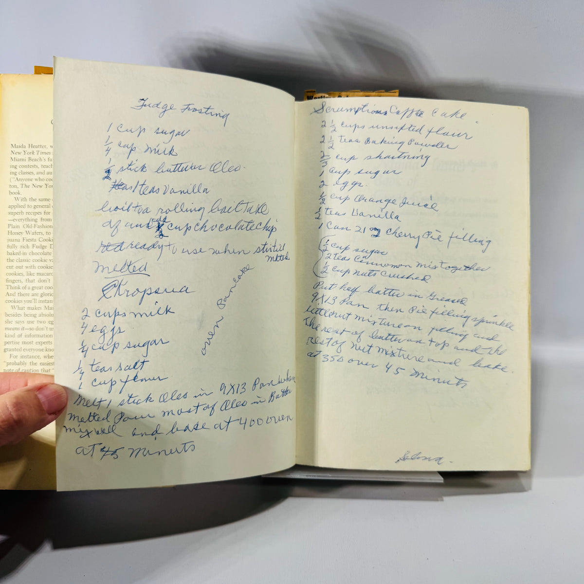 Maida Heatter’s Book of Great Cookies (1977) — Vintage Hardcover Cookie Cookbook w/ Dust Jacket + Handwritten Notes