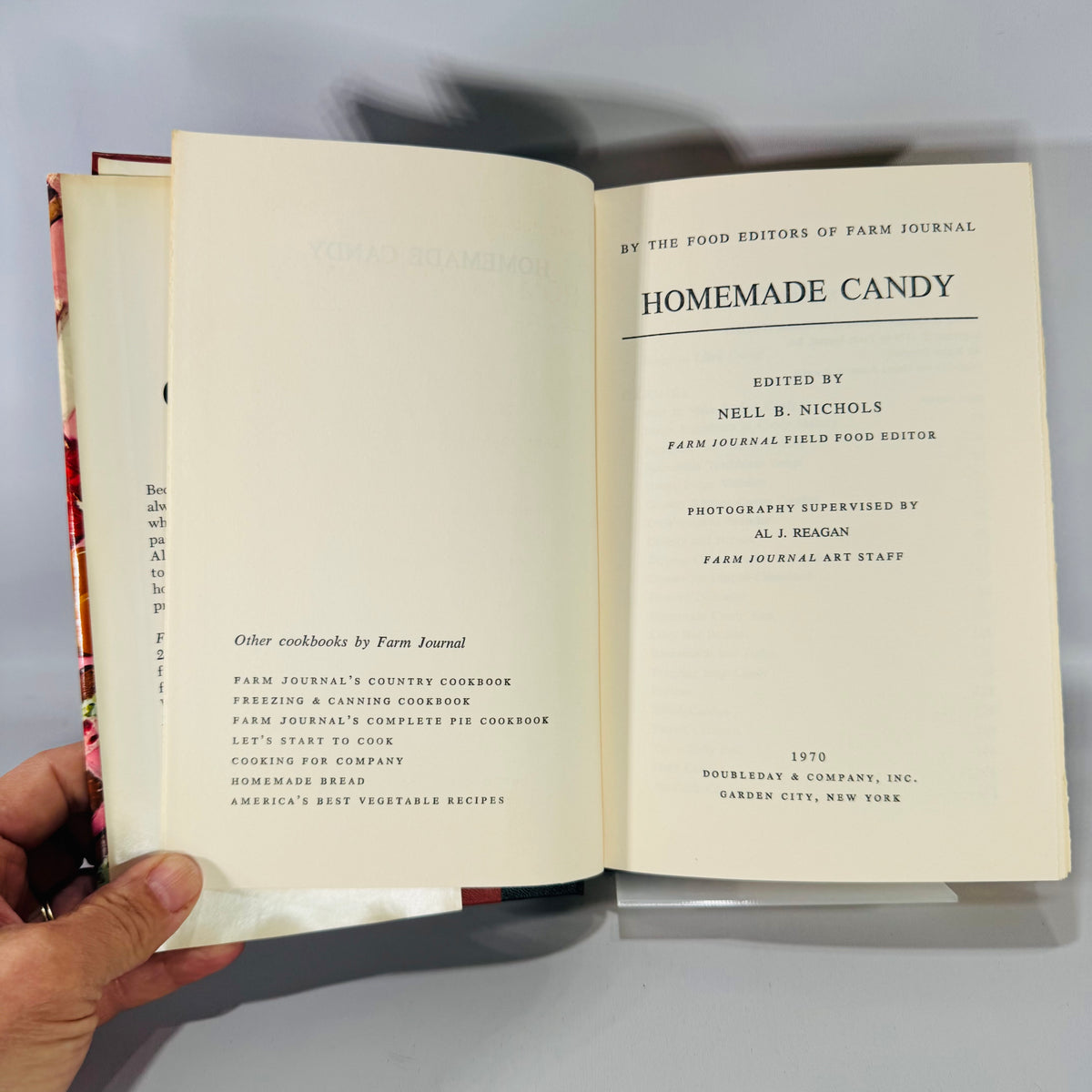 Homemade Candy (1970) — Farm Journal Vintage Hardcover Cookbook w/ Dust Jacket