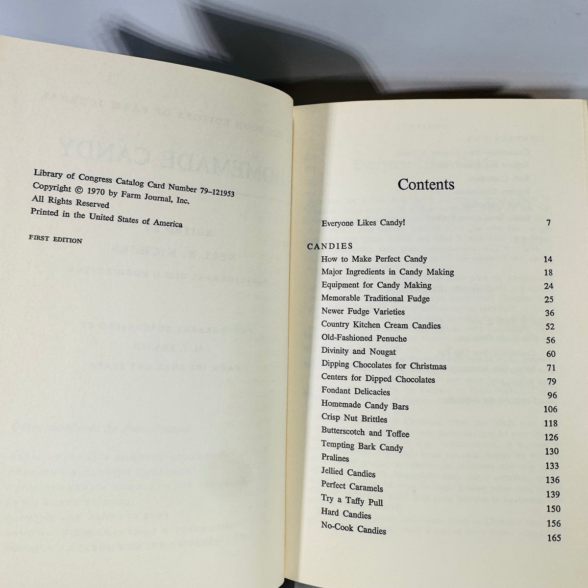 Homemade Candy (1970) — Farm Journal Vintage Hardcover Cookbook w/ Dust Jacket