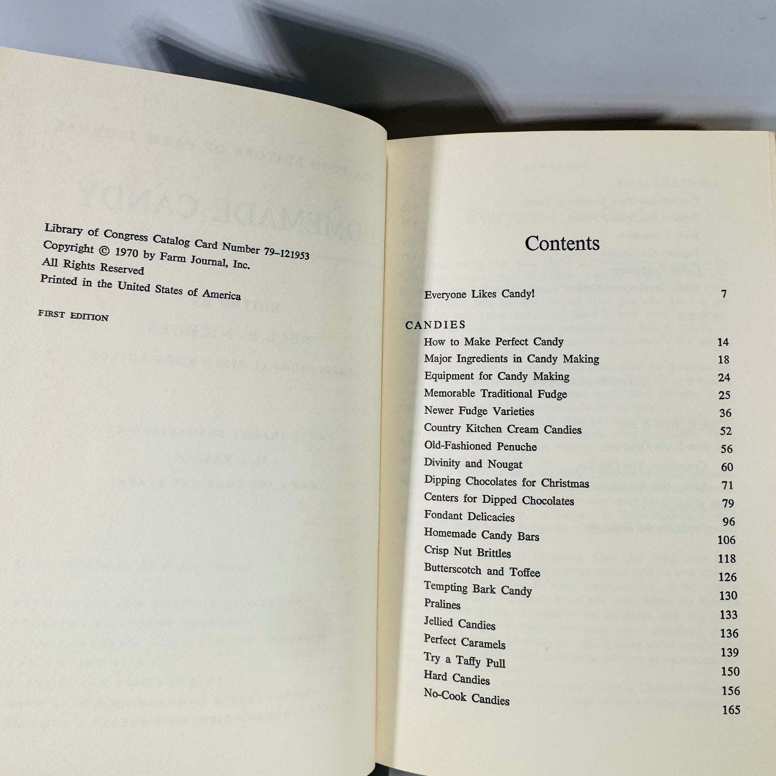 Homemade Candy (1970) — Farm Journal Vintage Hardcover Cookbook w/ Dust Jacket