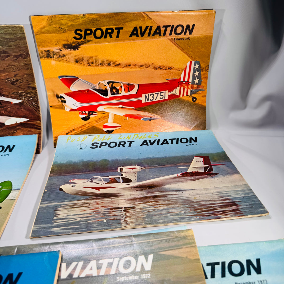 Full Year of Sport Aviation Magazines (1972) | Complete Vintage Set for Aviation Collectors