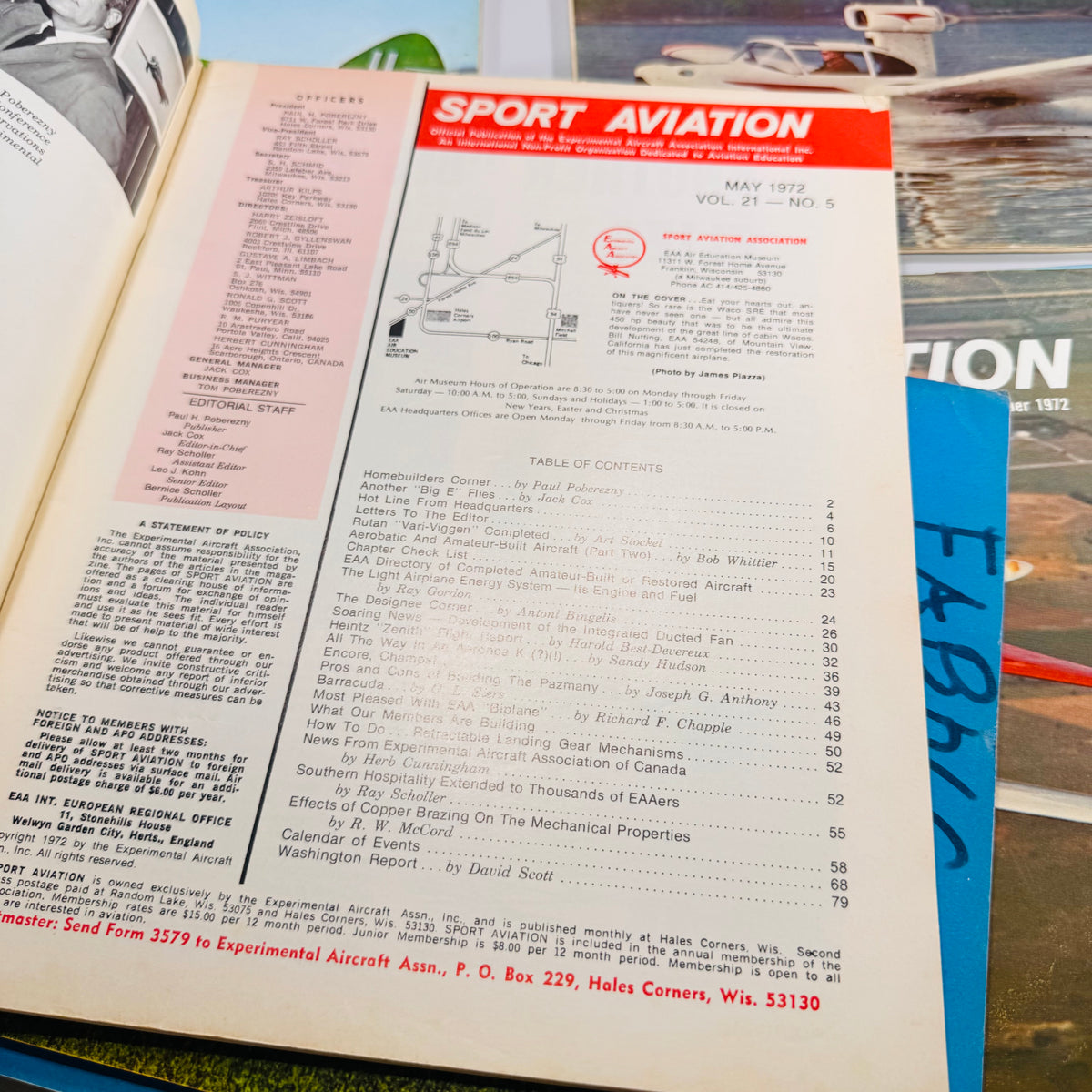 Full Year of Sport Aviation Magazines (1972) | Complete Vintage Set for Aviation Collectors