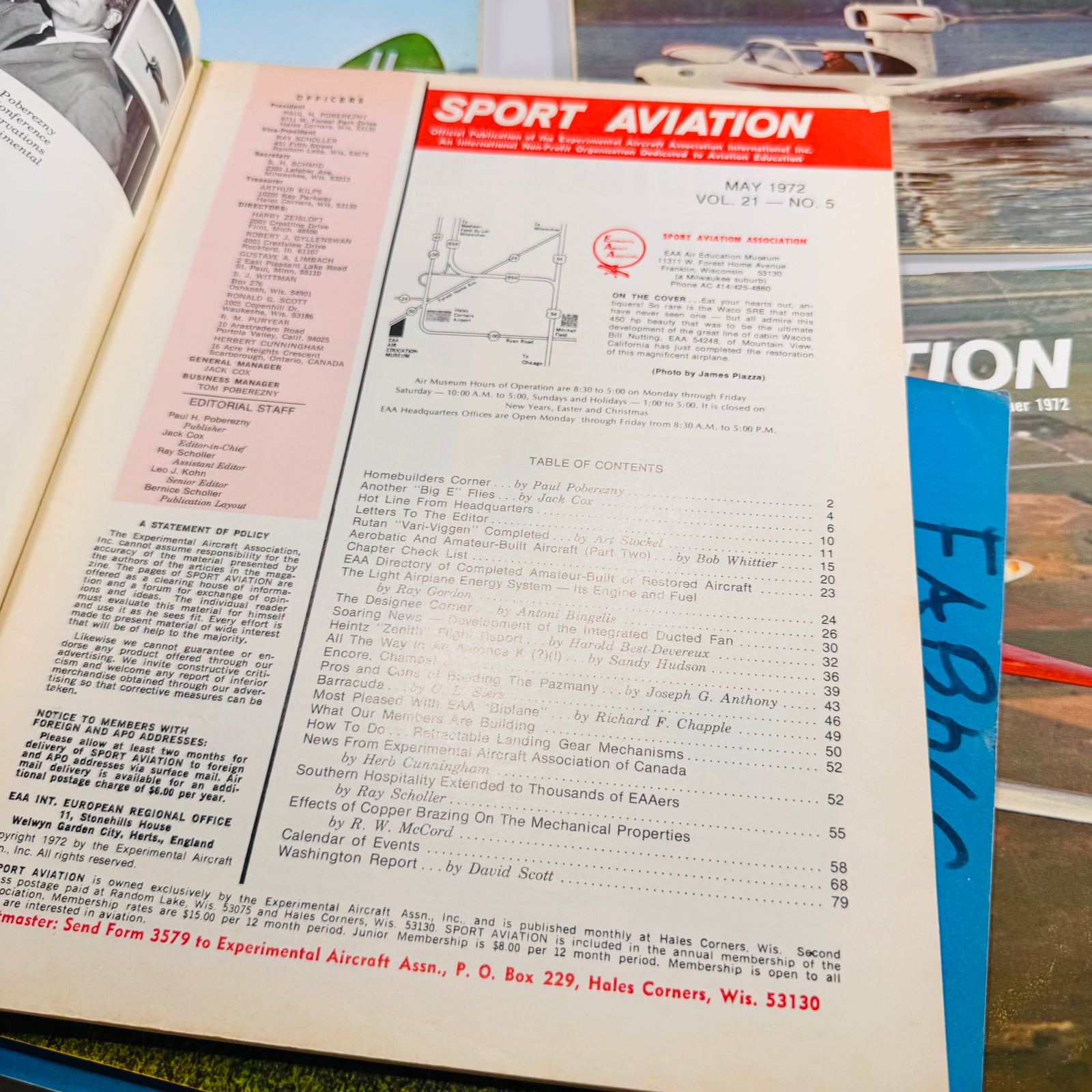 Full Year of Sport Aviation Magazines (1972) | Complete Vintage Set for Aviation Collectors