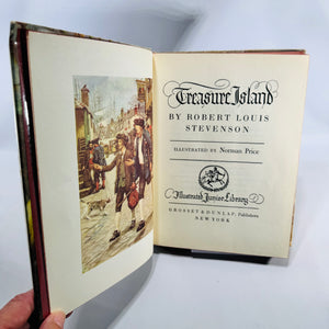 Treasure Island Robert Louis Stevenson Illustrated Junior Library Norman Price Grosset & Dunlap 1947 Copyright Hardcover