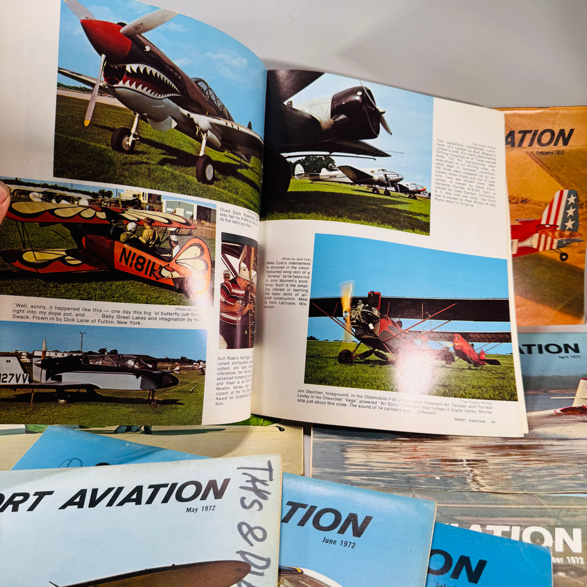 Full Year of Sport Aviation Magazines (1972) | Complete Vintage Set for Aviation Collectors