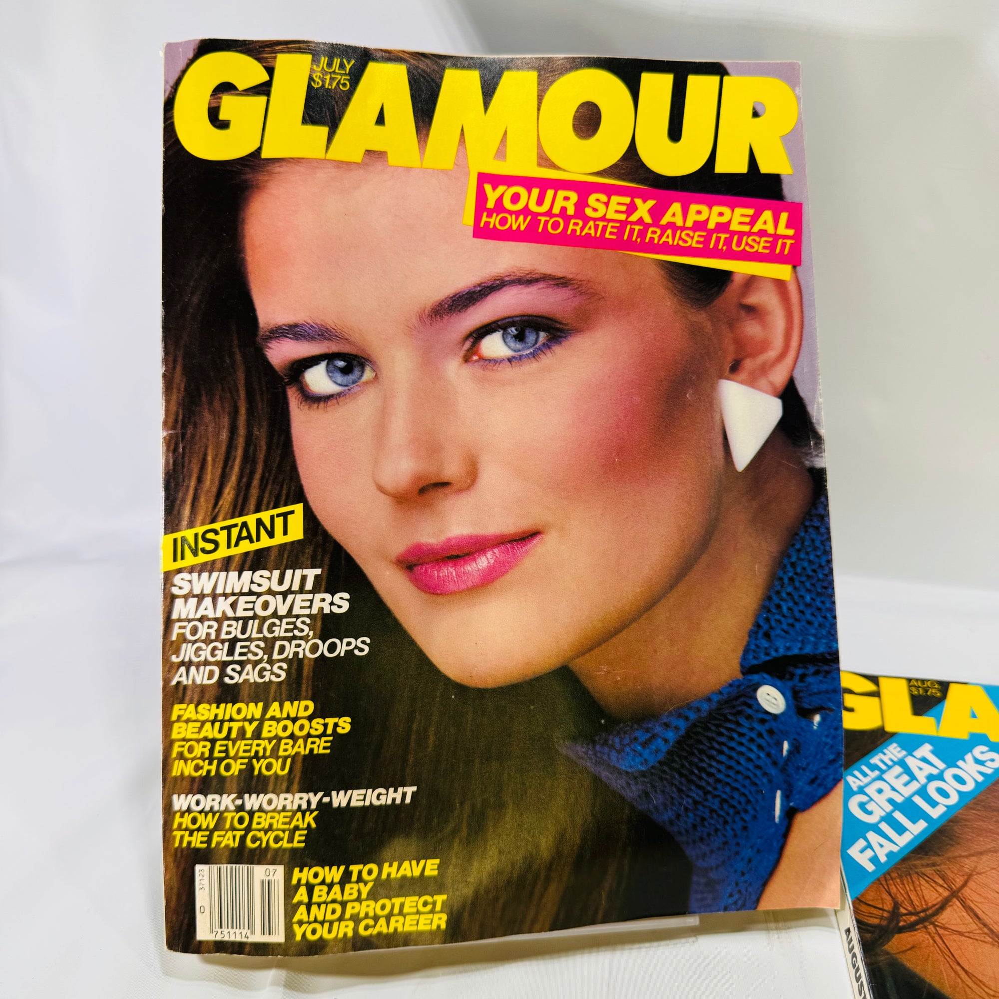 Vintage Glamour Magazine July (Summer Issue) & August (College Issue) Brook Shields 1983 Conde' Nast Publications