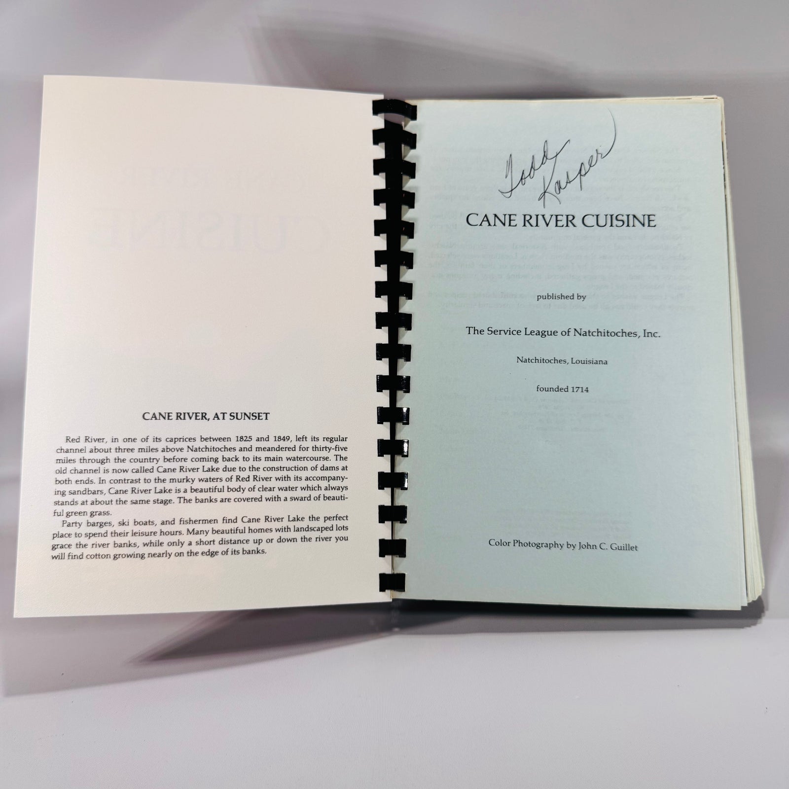 River Cuisine Cookbook (1980, 4th Printing) | Louisiana Community Recipes | Vintage Spiral-Bound Southern Cooking Book