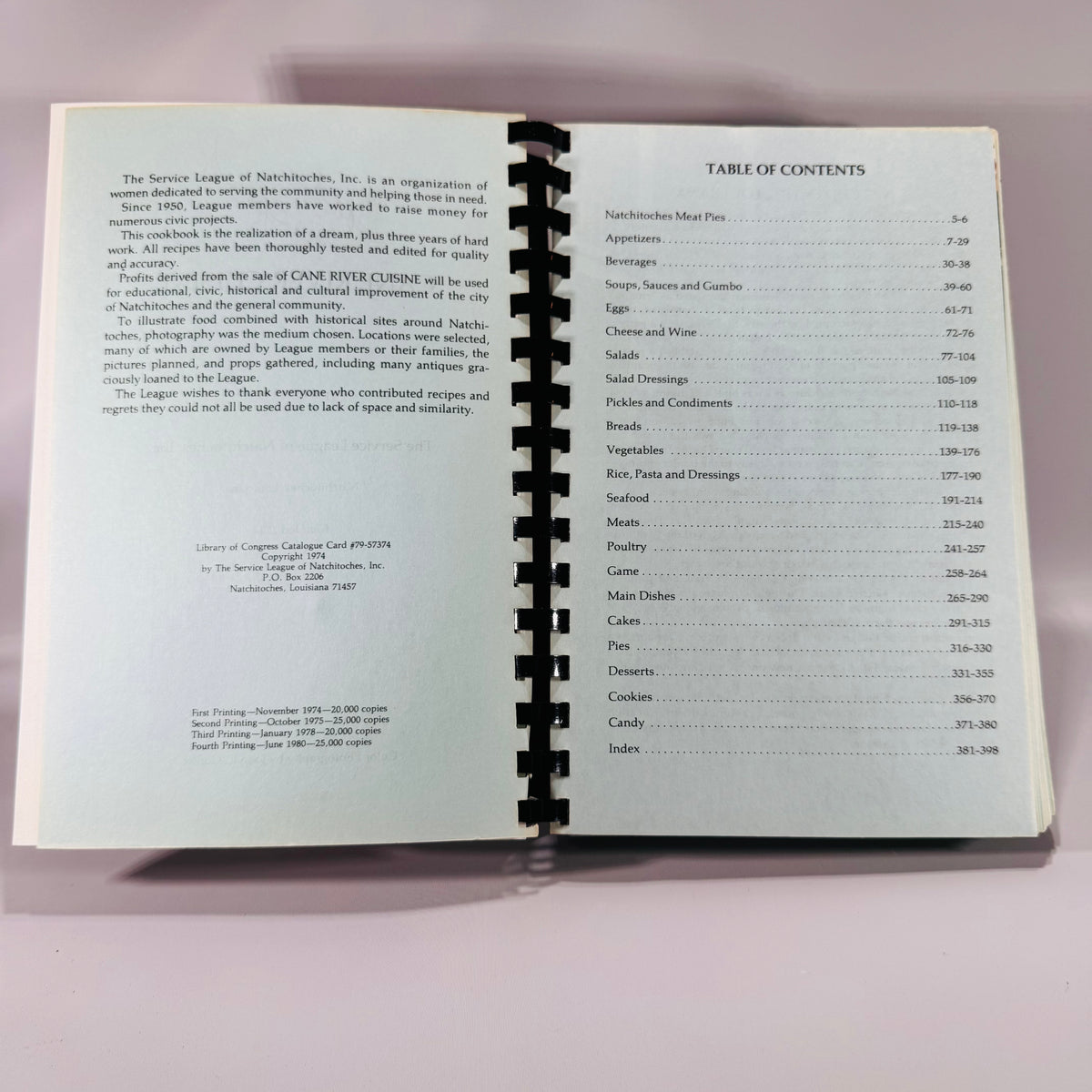 River Cuisine Cookbook (1980, 4th Printing) | Louisiana Community Recipes | Vintage Spiral-Bound Southern Cooking Book