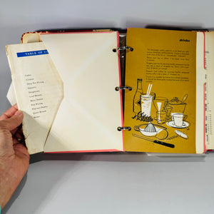 Vintage Kitchen Organizer — My Recipes 3-Ring Recipe Binder—National Blank Book Co. | Tab Dividers, Envelopes, Vintage Kitchen Organizer