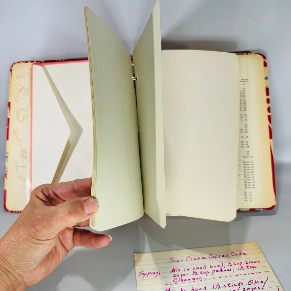 Vintage Kitchen Organizer — My Recipes 3-Ring Recipe Binder—National Blank Book Co. | Tab Dividers, Envelopes, Vintage Kitchen Organizer
