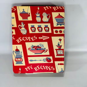 Vintage Kitchen Organizer — My Recipes 3-Ring Recipe Binder—National Blank Book Co. | Tab Dividers, Envelopes, Vintage Kitchen Organizer