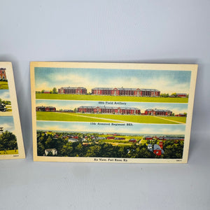 Vintage Linen Postcards, Military History Ephemera — Fort Knox, Kentucky (Linen Era 1930–1945) — Maker Tichnor Bros| U.S. Gold Depository Views, Military History Ephemera