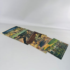 Vintage Linen Postcard Set, Travel Souvenir Ephemera — Mammoth Cave Kentucky Views (c. 1930s–1940s) — Curt Teich “C.T. Art-Colortone” | Cave Scenes, Travel Souvenir Ephemera