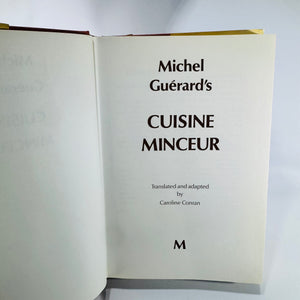 Michel Guérard's Cuisine Minceur 1977 Macmillan Hardcover French Nouvelle Cuisine Cookbook