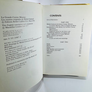 Michel Guérard's Cuisine Minceur 1977 Macmillan Hardcover French Nouvelle Cuisine Cookbook