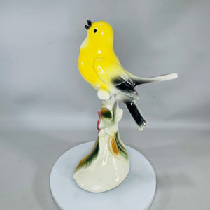Vintage Clay Sketches Yellow Bird Bud Vase (8.5") | California Carollers Pasadena Pottery