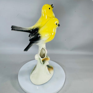 Vintage Clay Sketches Yellow Bird Bud Vase (8.5") | California Carollers Pasadena Pottery