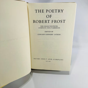 The Poetry of Robert Frost 1979 First Owl Book Edition Hardcover Complete Collected Poems