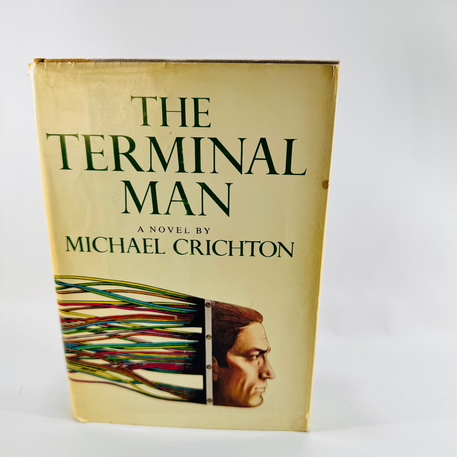The Terminal Man by Michael Crichton 1972 Knopf Hardcover Science Fiction Novel Dust Jacket