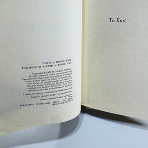 The Terminal Man by Michael Crichton 1972 Knopf Hardcover Science Fiction Novel Dust Jacket