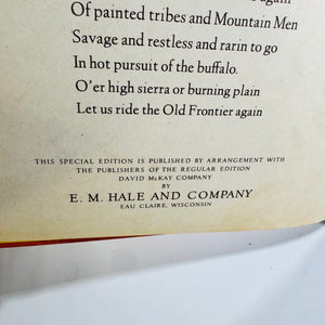 The Wild Wild West by James Daugherty 1948 E. M. Hale Special Edition Illustrated Hardcover