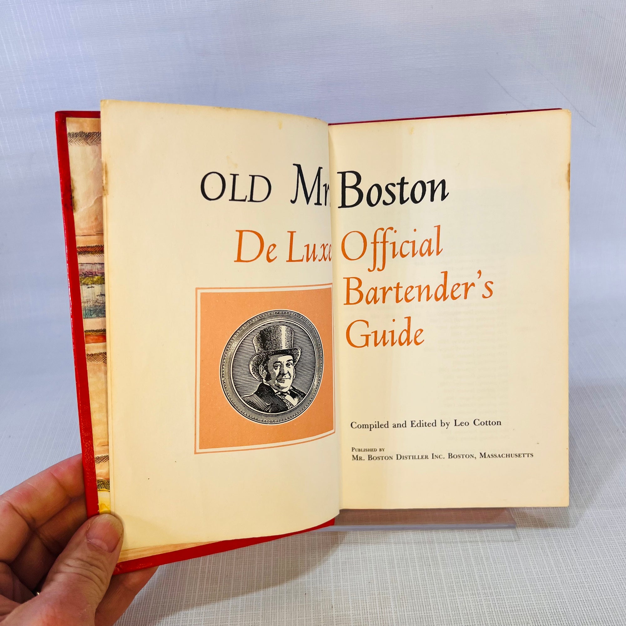 Old Mr. Boston Deluxe Official Bartenders Guide by Mr. Boston Distillers Corp 1965 Vintage Book