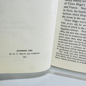 Les Misérables Victor Hugo 1903 D.C. Heath French Abridged Hardcover O.B. Super