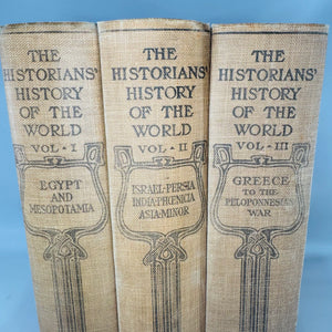 The Historians’ History of the World (1904/1907) — 3-Volume Antique Cloth Hardcover Bundle w/ Maps & Illustrations